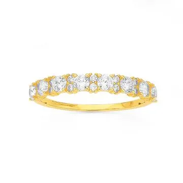 9ct Gold Cubic Zirconia Anniversary Band