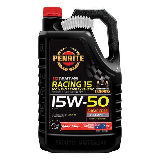 Penrite 10 Tenths Racing 15 Engine Oil - 15W-50 5 Litre