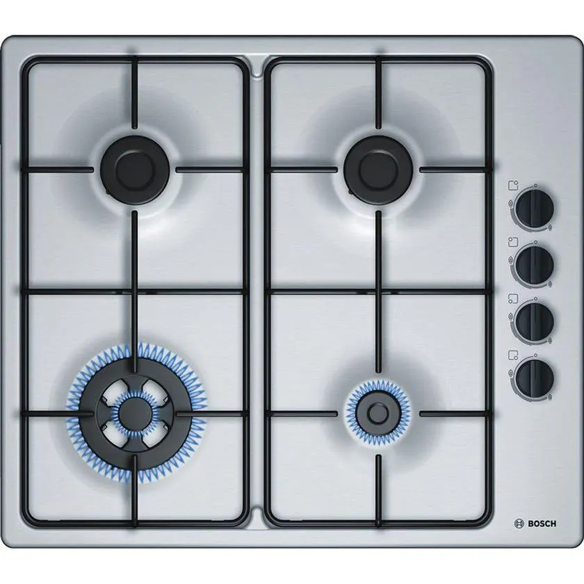 Bosch PBH6B5B80A Serie 2 60cm Stainless Steel Gas Cooktop