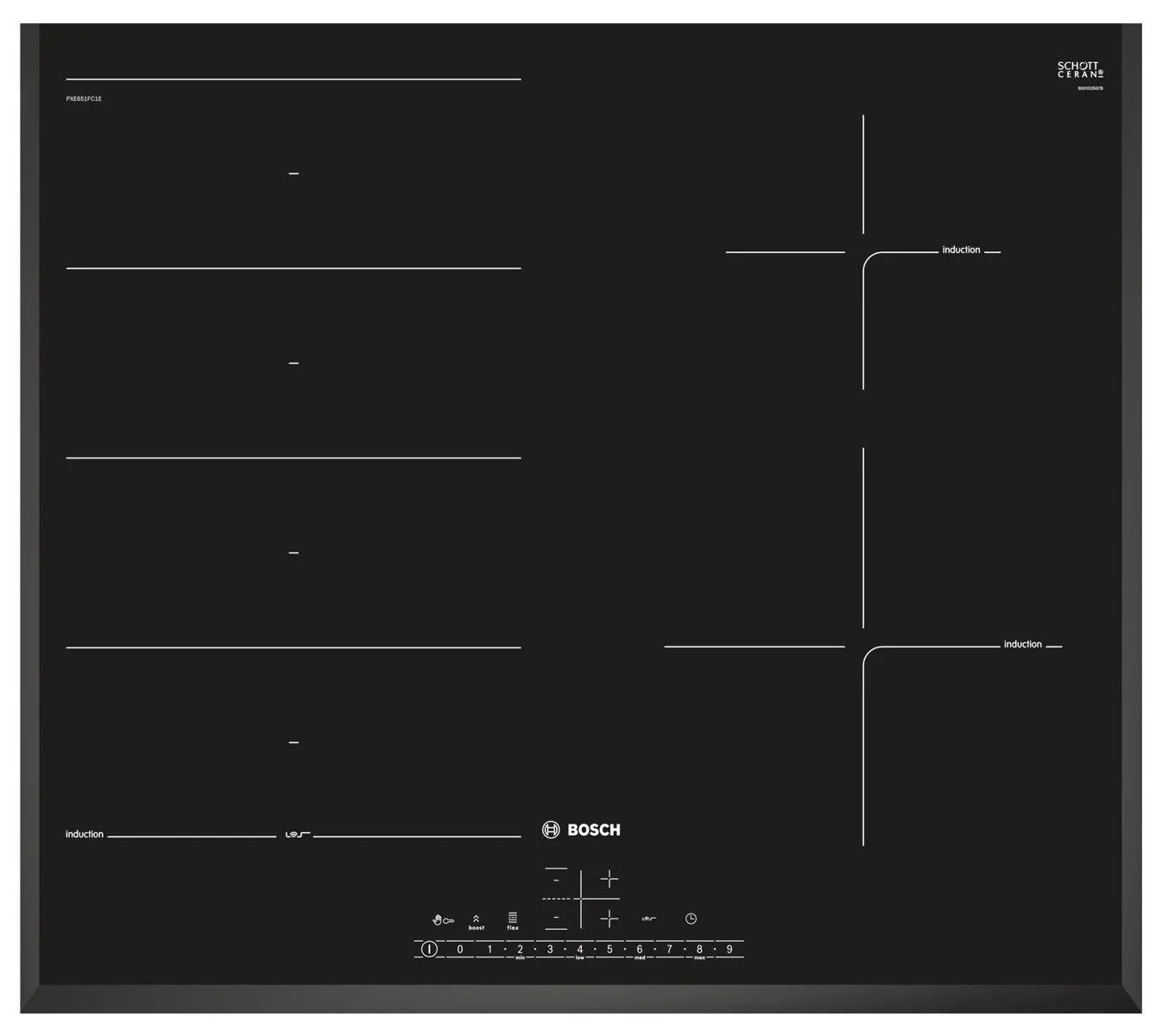 Bosch Serie 6 60cm Induction Cooktop PXE651FC1E