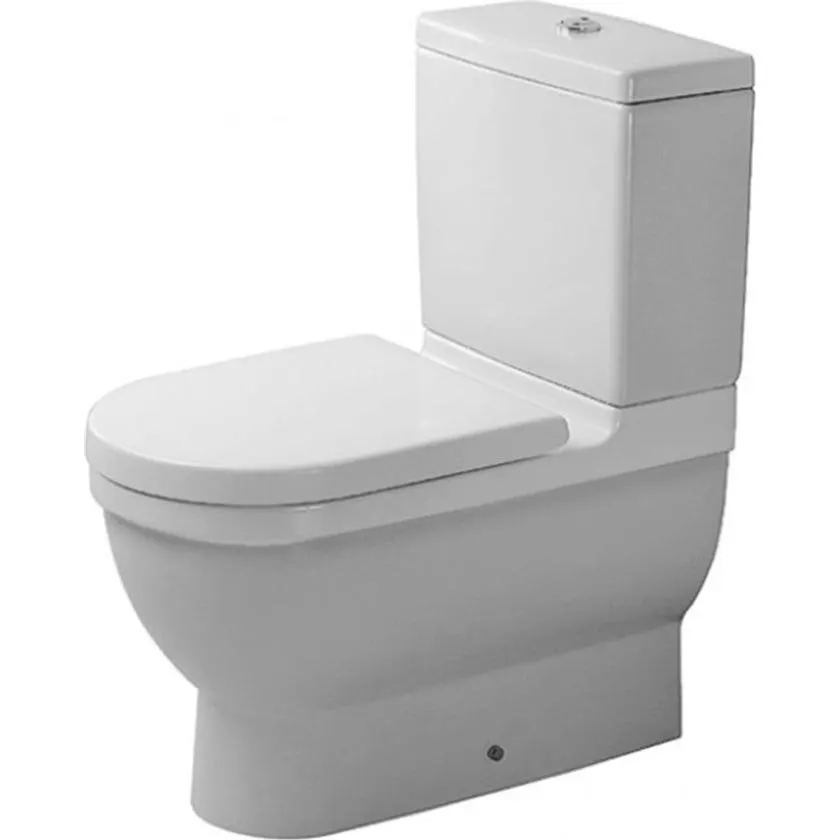 Duravit D1906900P Starck 3 Back to Wall Toilet Suite - Back Entry / S Trap