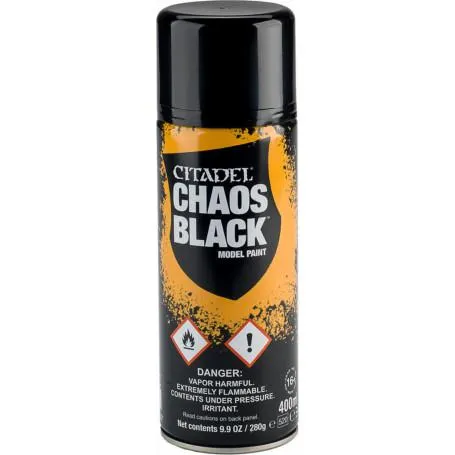62-02 Citadel Spray Paint: Chaos Black