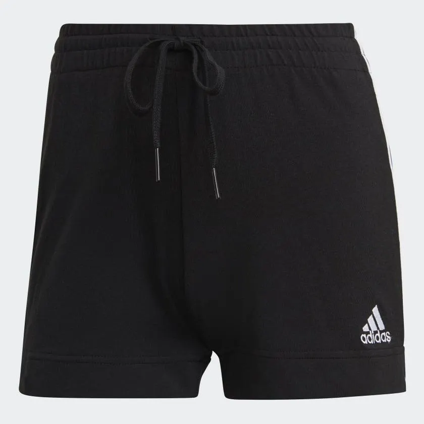 Adidas Essentials Slim 3-Stripes Shorts - Womens - Black
