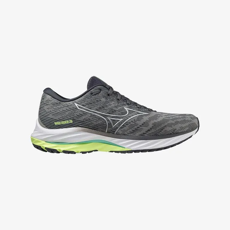 Mizuno Wave Rider 26 - Mens - Ultimate Gray/Silver/Neo Lime
