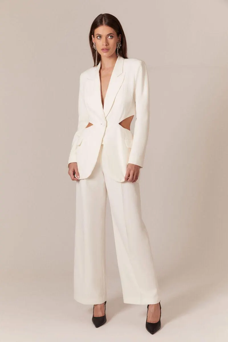 cassian cut out blazer in ivory