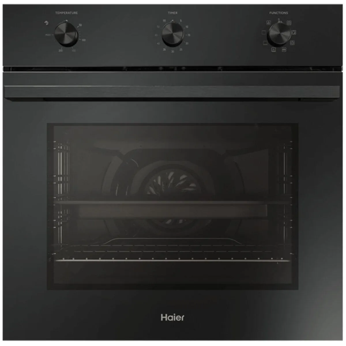 Haier 60cm, 7 Function, Black Multi Function Oven HWO60S7MB4