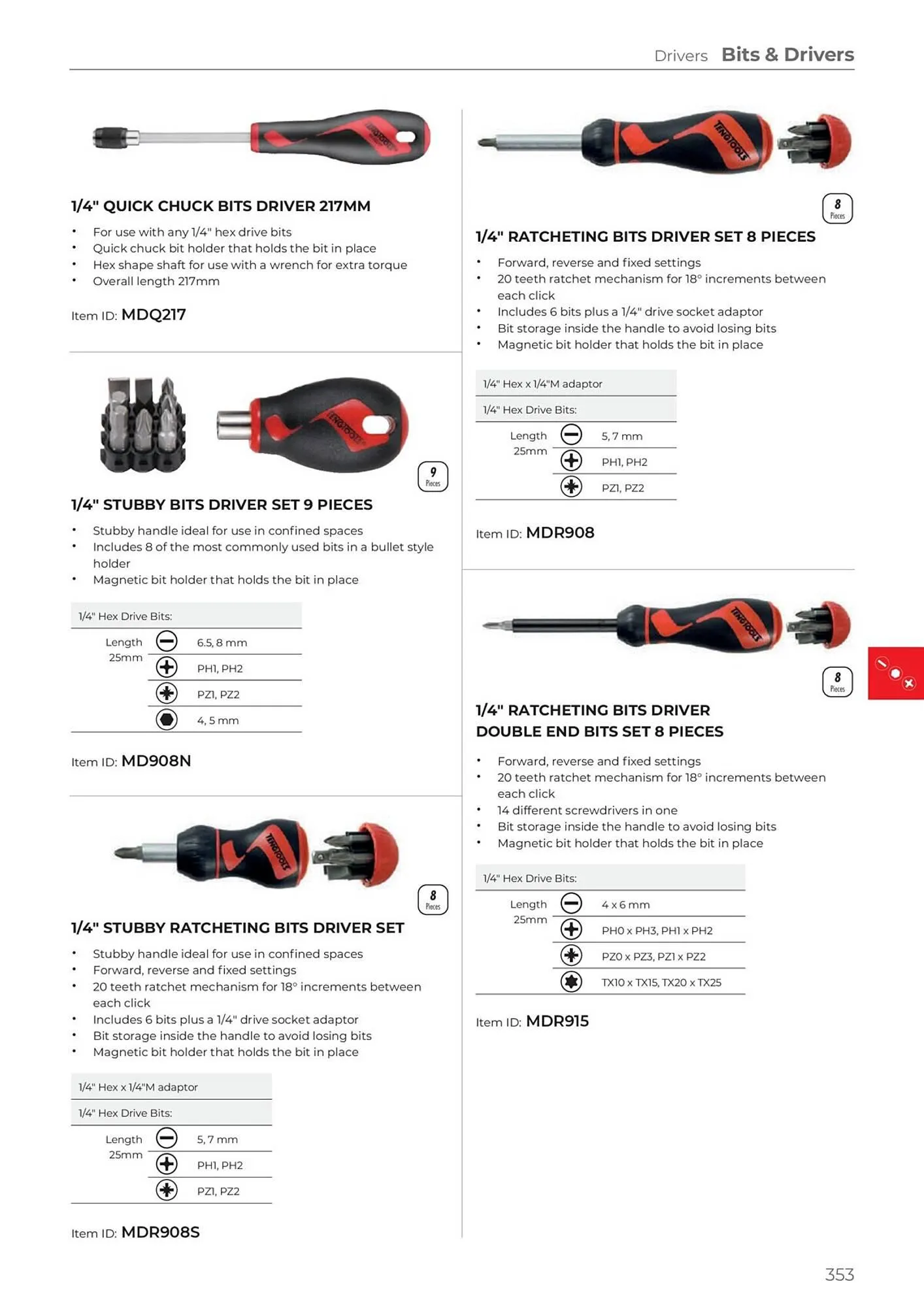 Teng Tools catalogue - Catalogue valid from 24 April to 31 December 2024 - page 354