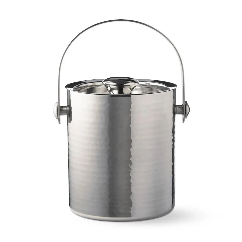 Hammered Stainless Steel Ice Bucket