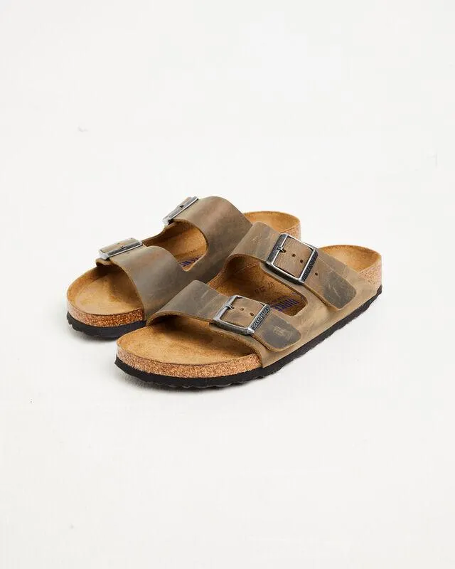 Arizona SFB Narrow Oiled Leather Sandals in Khaki