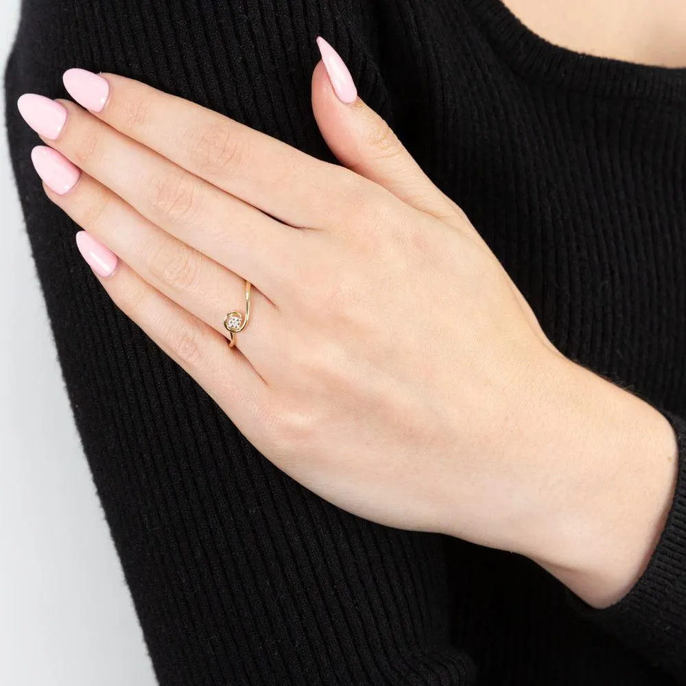 9ct Yellow Gold Diamond Ring