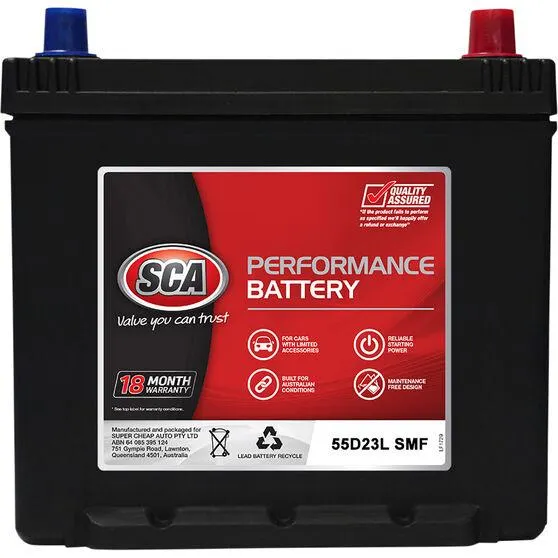 SCA Performance Car Battery 55D23L SMF