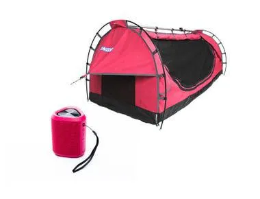 Kings Pink Deluxe Single Swag + Bluetooth Speaker