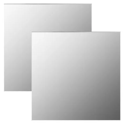 vidaXL Wall Mirrors 2 pcs 60x60 cm Square Glass