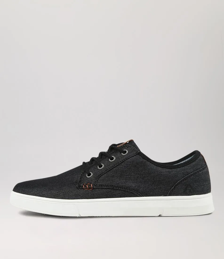 albatross mw black denim canvas sneakers