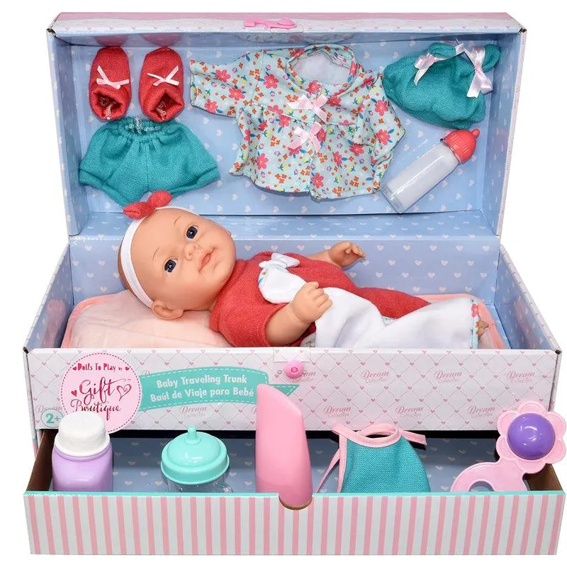 DREAM COLLECTION 13" Baby Doll in Traveling Trunk