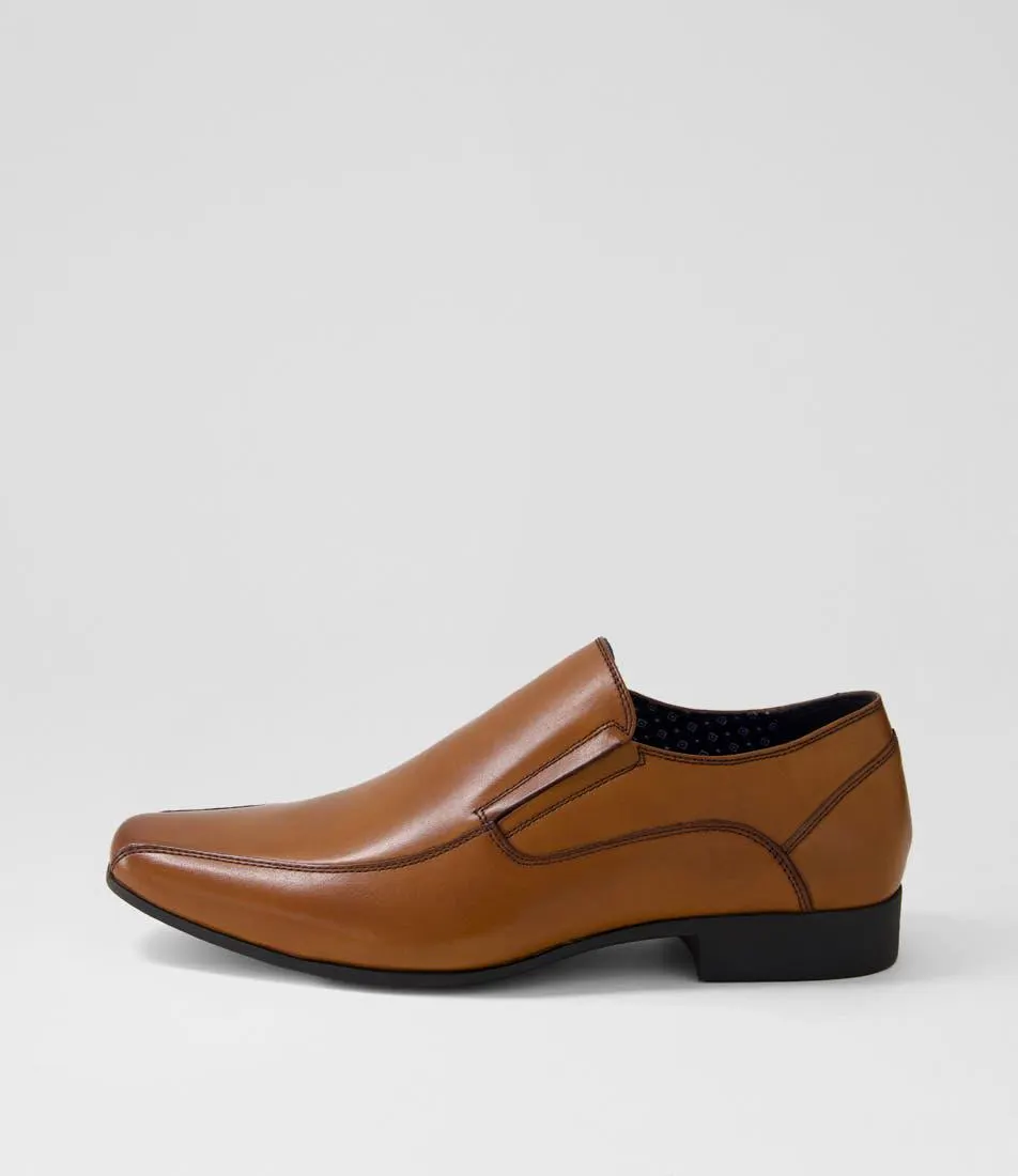 wright cognac leather flats