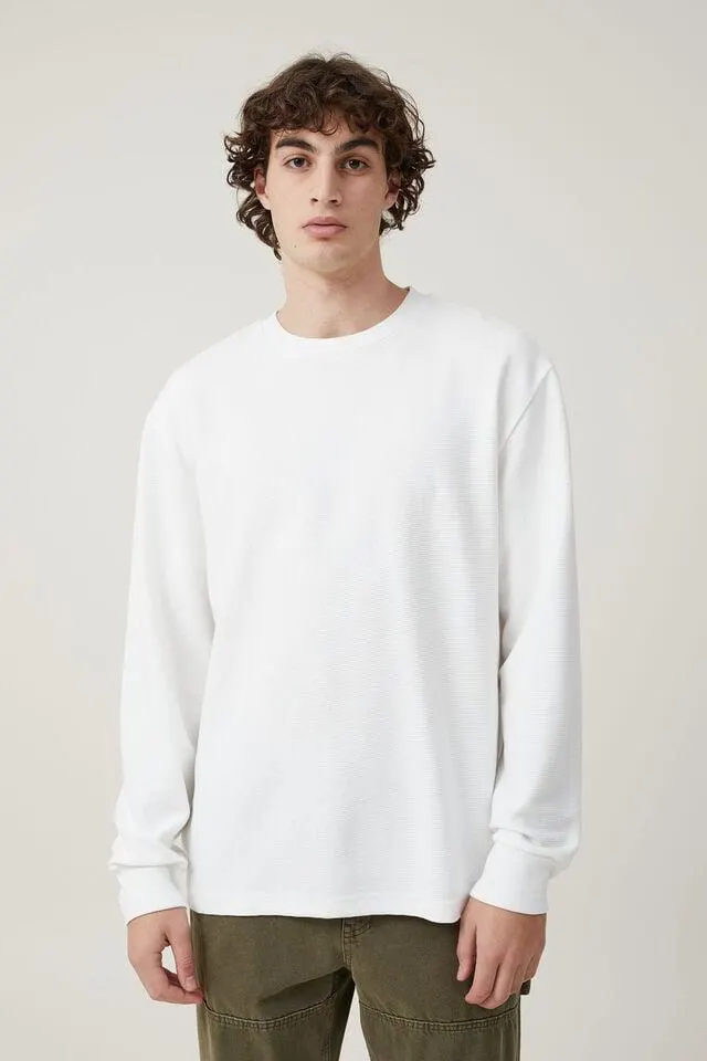 Loose Fit Rib Long Sleeve Tshirt