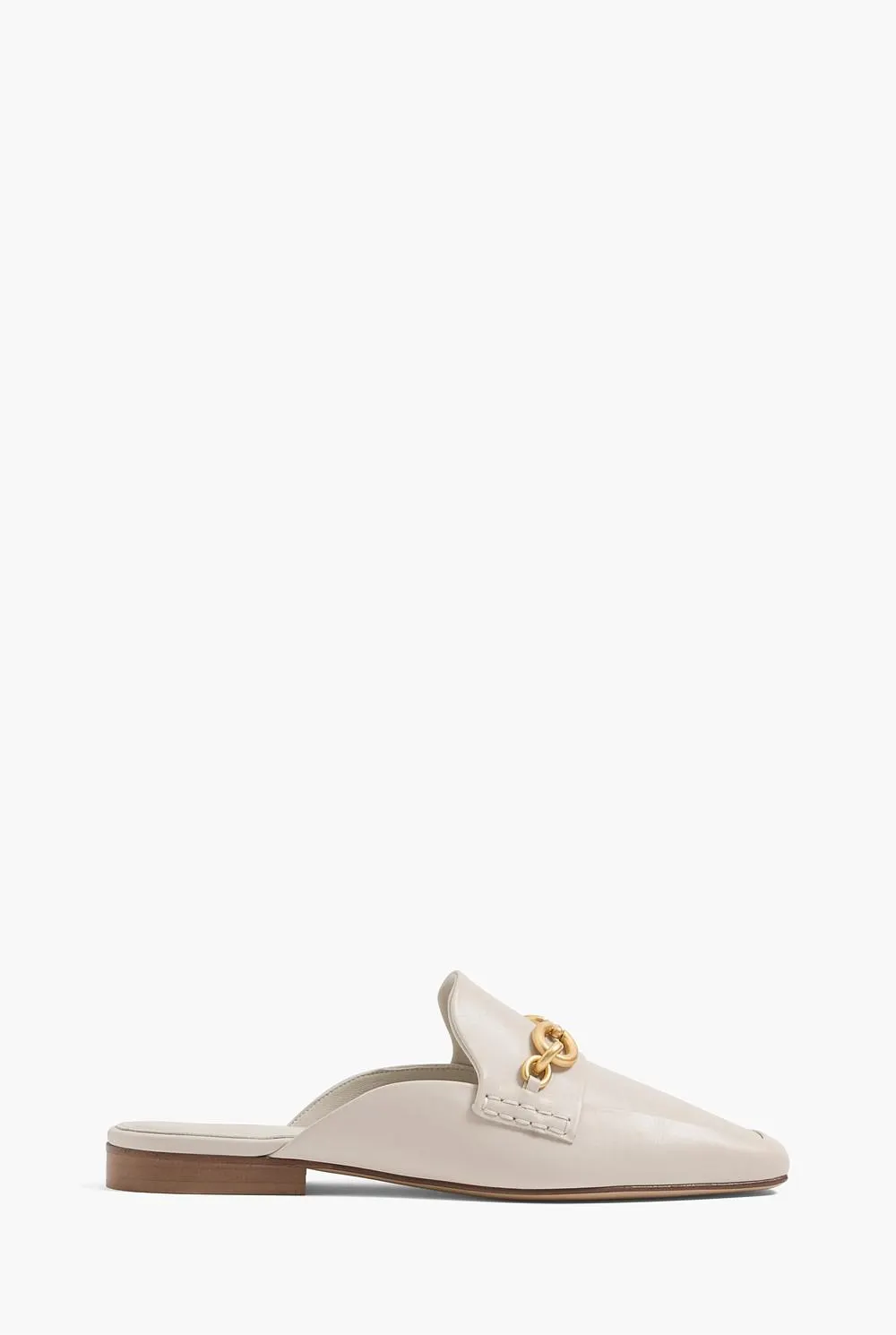 Leather Mule Loafer with Chain