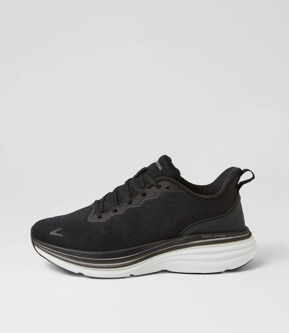 infinity black white mesh sneakers