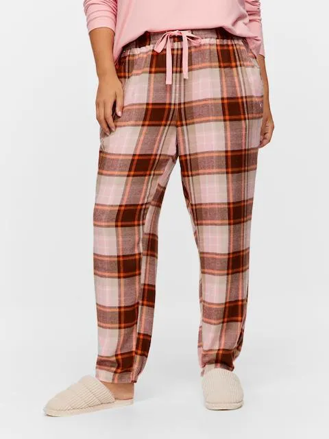 P.A. Plus Orange Choc Check Bamboo Flannelette Pj Pant