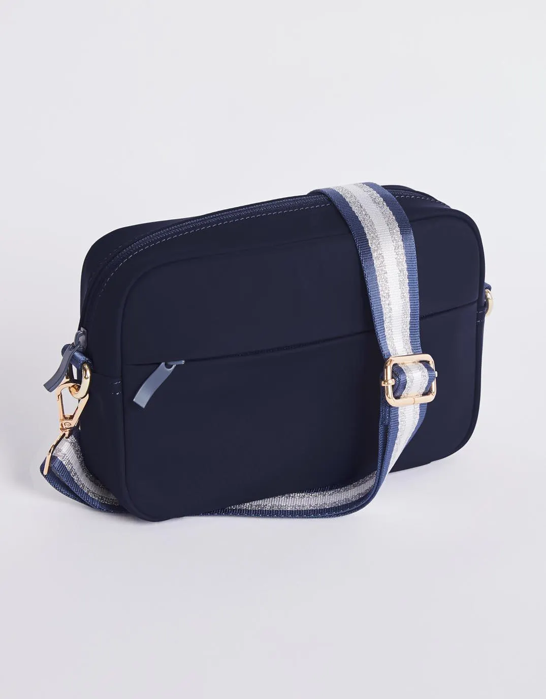 Off-Duty Crossbody Bag - Navy/Silver