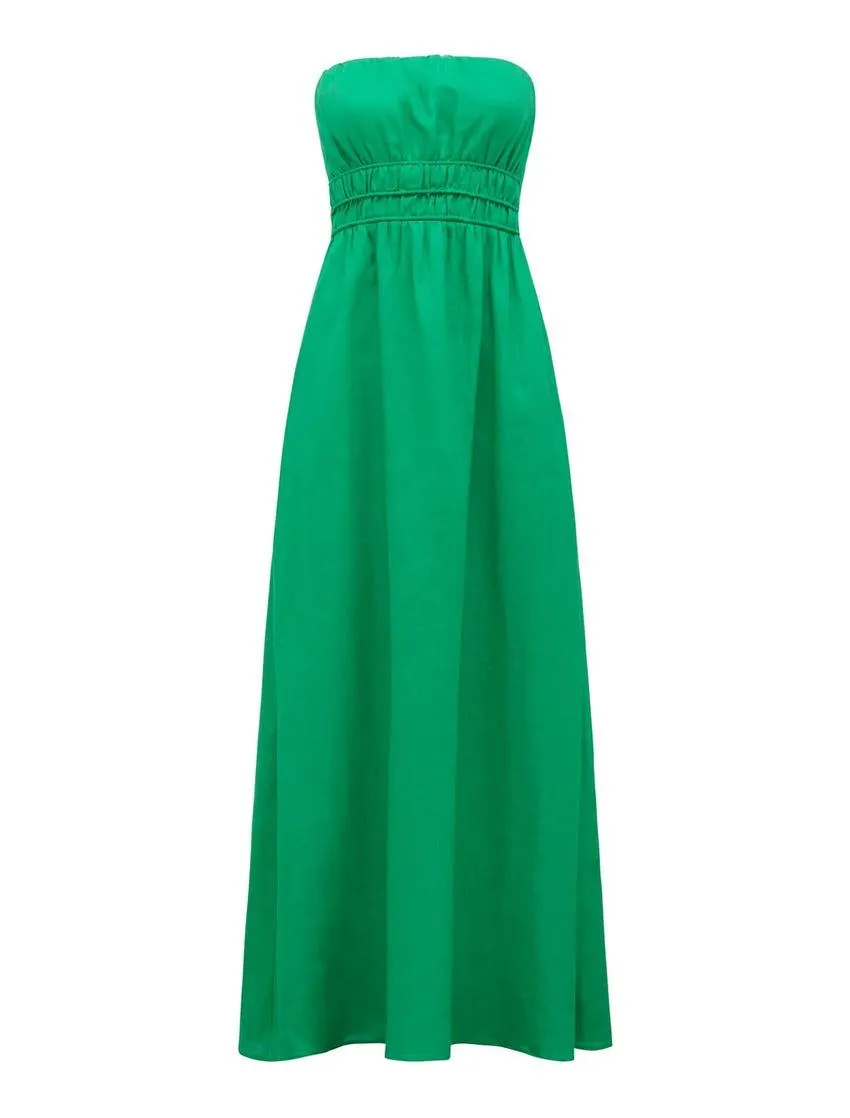 Romie Strapless Linen Dress