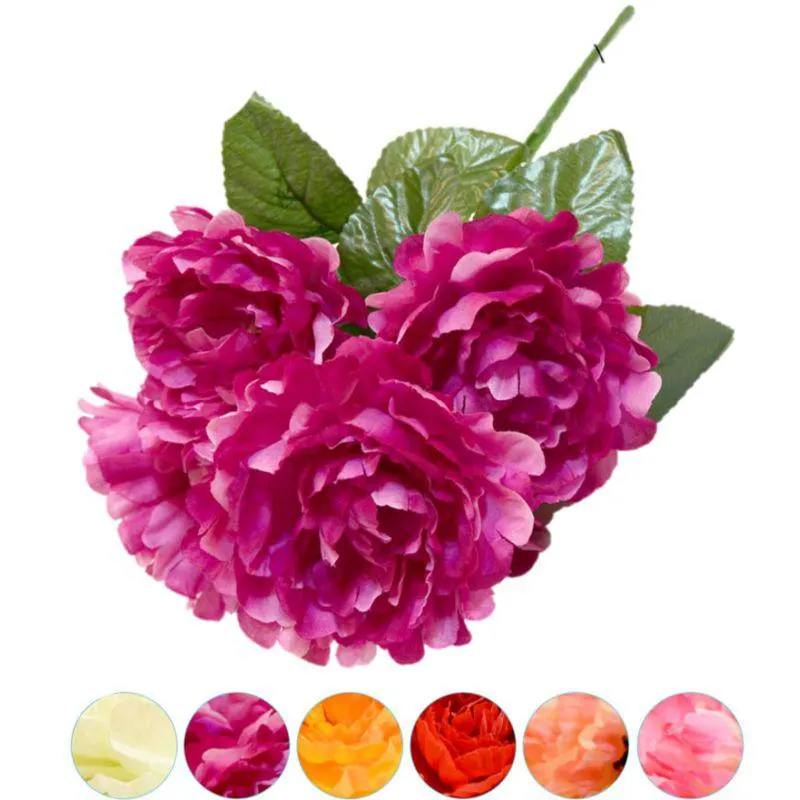 Artificial Peony Bunch 44cm