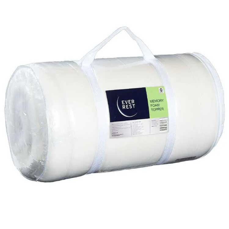 Ever Rest Memory Foam Topper White