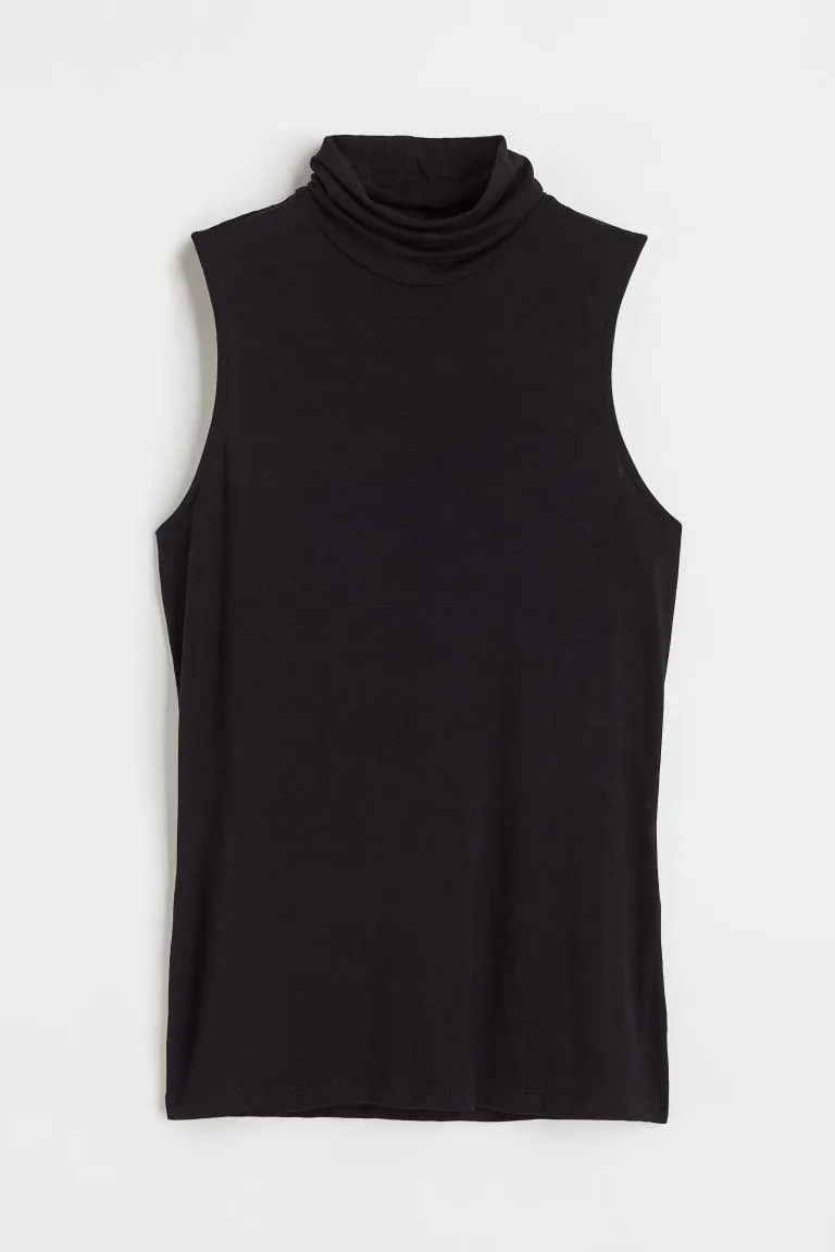 Sleeveless Turtleneck Top