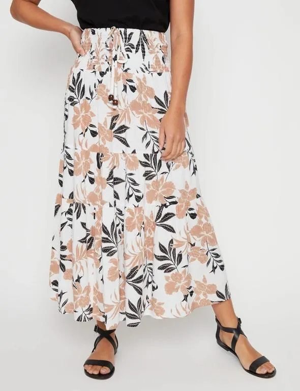 Millers Tiered Maxi Rayon Skirt