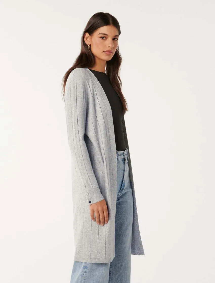 Daphne Longline Rib Cardigan