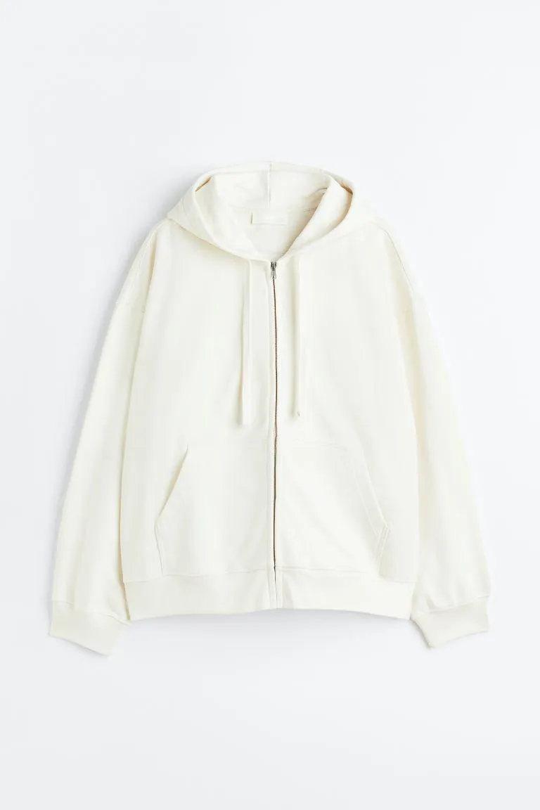 Oversized Fit Cotton Zip UP Hoodie