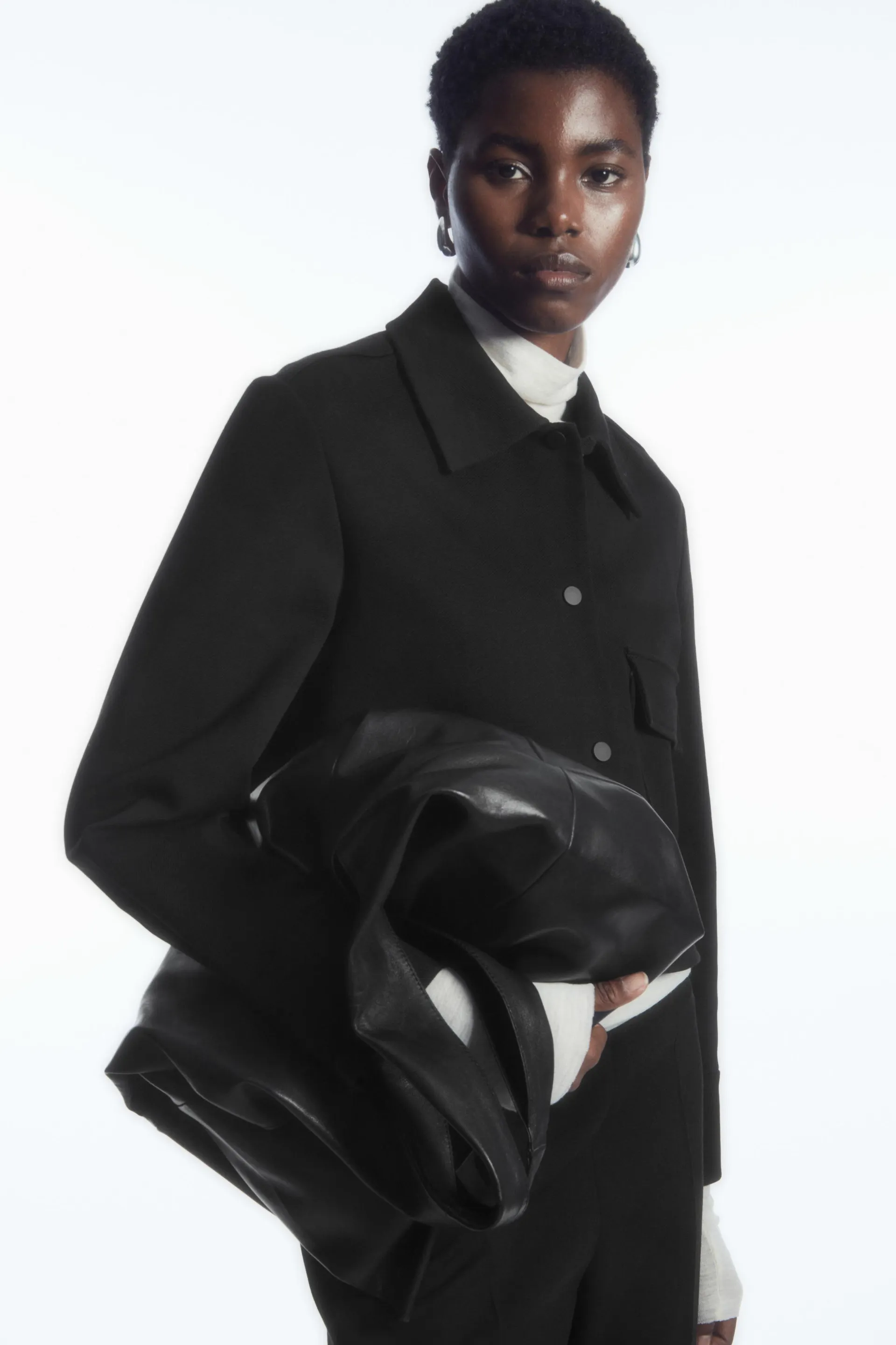 CROPPED TWILL JACKET