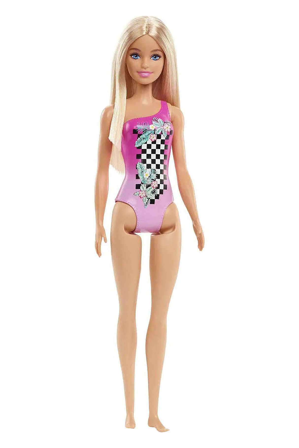 Barbie Beach Doll Pink Flower Swimsuit