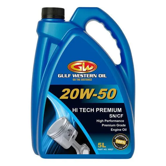 Gulf Western Hi Tech Premium Engine Oil - 20W-50, 5 Litre