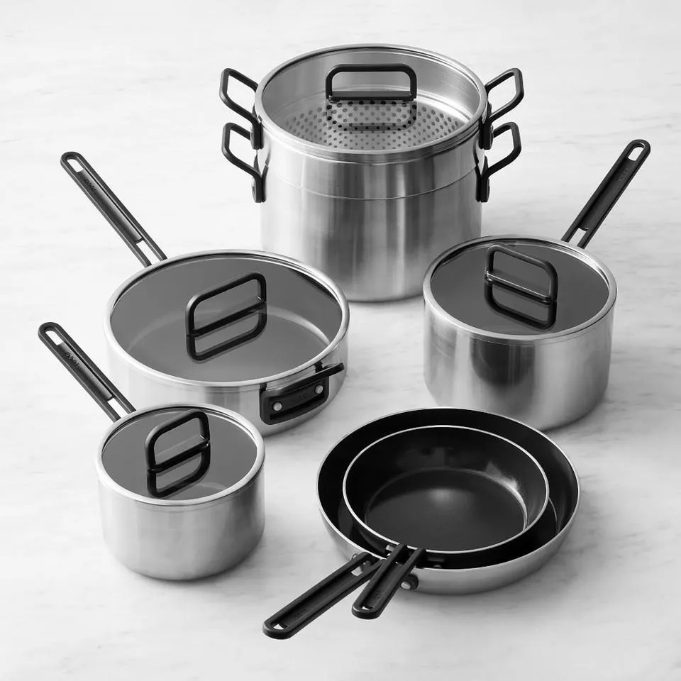 GreenPan™ Stanley Tucci™ Stainless Steel Ceramic Non-Stick 11-Piece Cookware Set