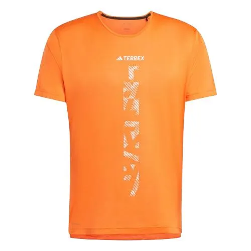ADIDAS TERREX AGRAVIC TRAIL RUNNING TEE - MENS - ORANGE