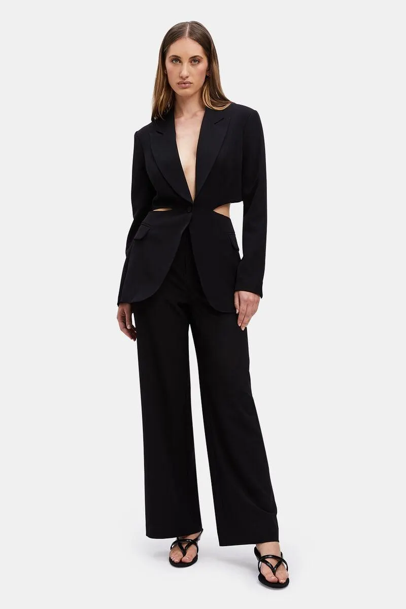 cassian cut out blazer in black