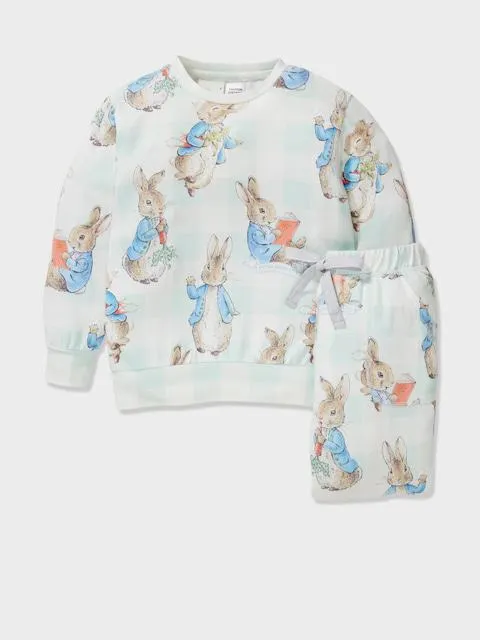 Jnr Kids Peter Rabbit Check Pj Set
