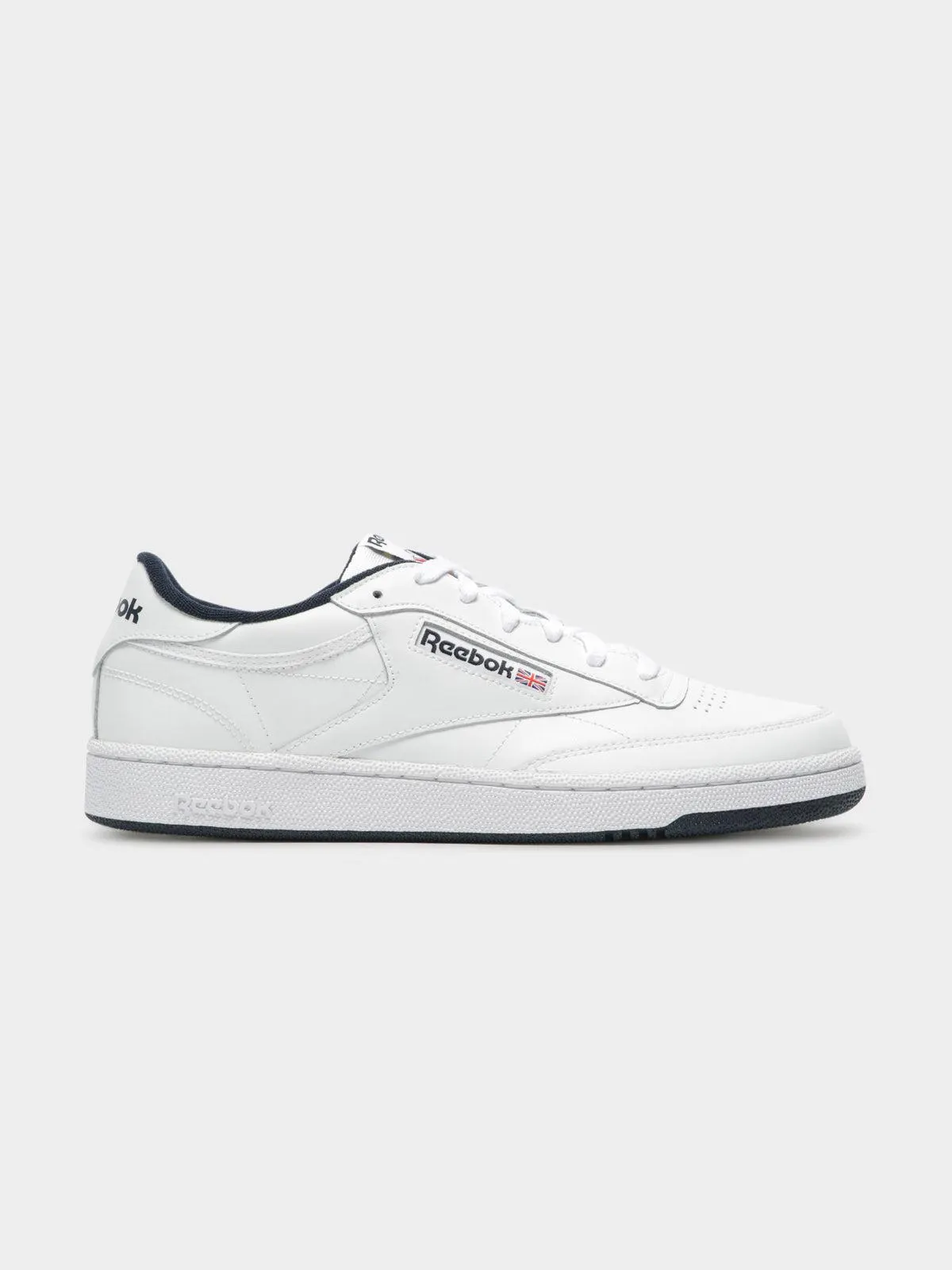 Unisex Club C 85 Sneakers in White & Navy