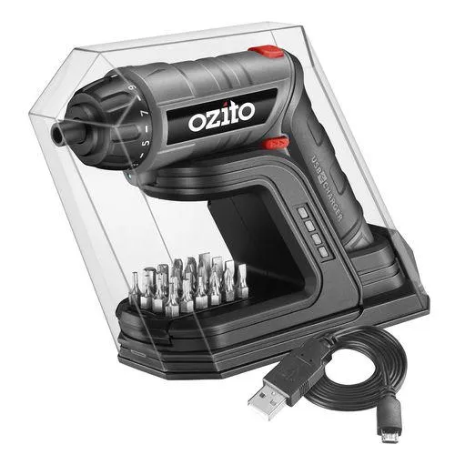 Ozito 3.6V Cordless Screwdriver with USB Charging Base SDL-5000