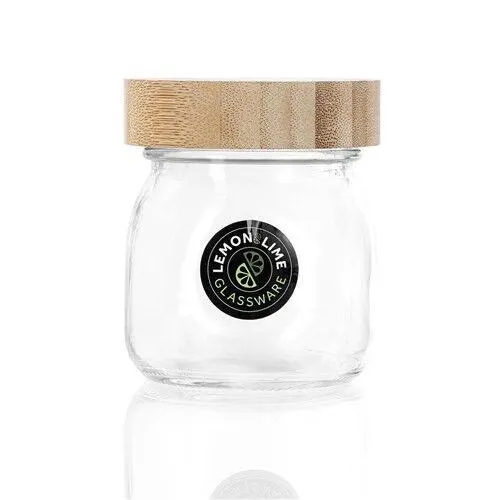 Glass Jar Bamboo Lid 300ml