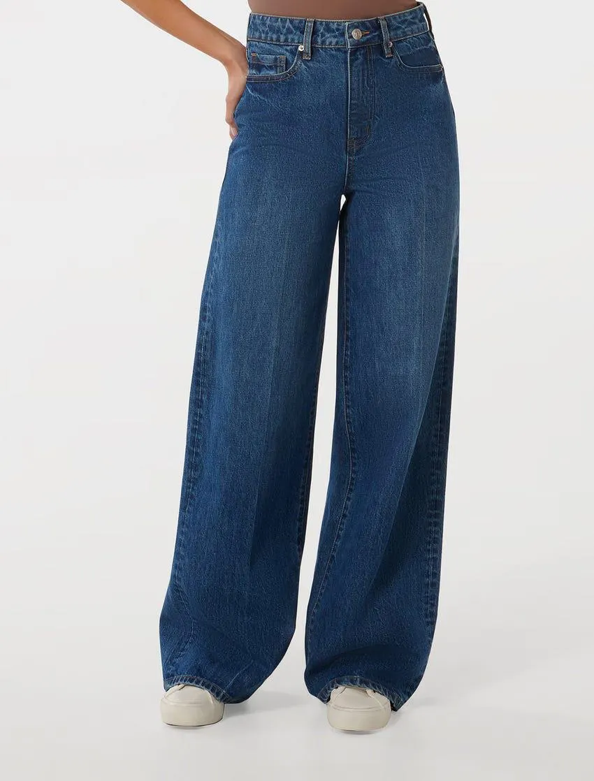 Heather Wide-Leg Jeans