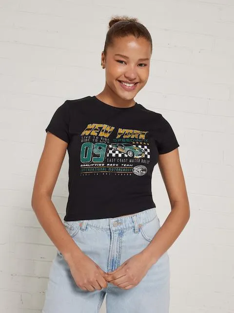 New York Speedway Baby Tee