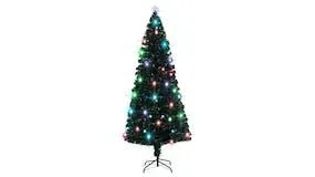 vidaXL Fibre Optic Artificial Christmas Tree with Stand and LED