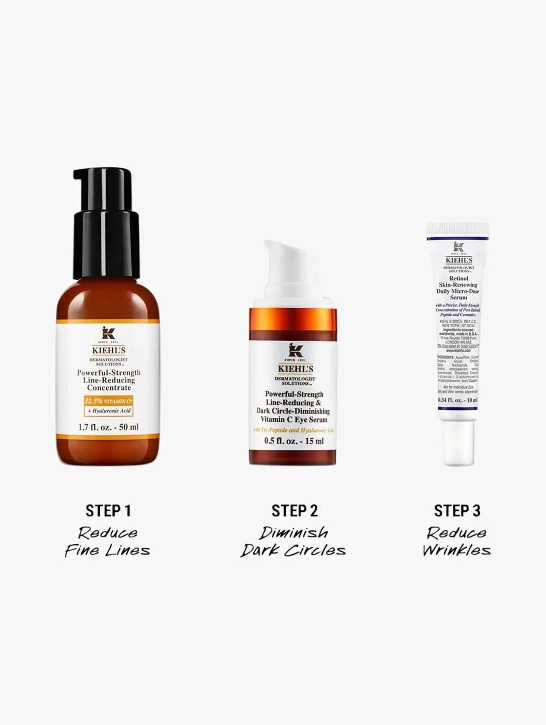 Kiehl's Powerful Strength Set 50ml + 15ml + 10ml