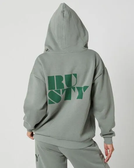 Rusty Code Oversize Zip Hooded Fleece