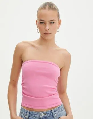 Strapless Ruched Knit Bandeau