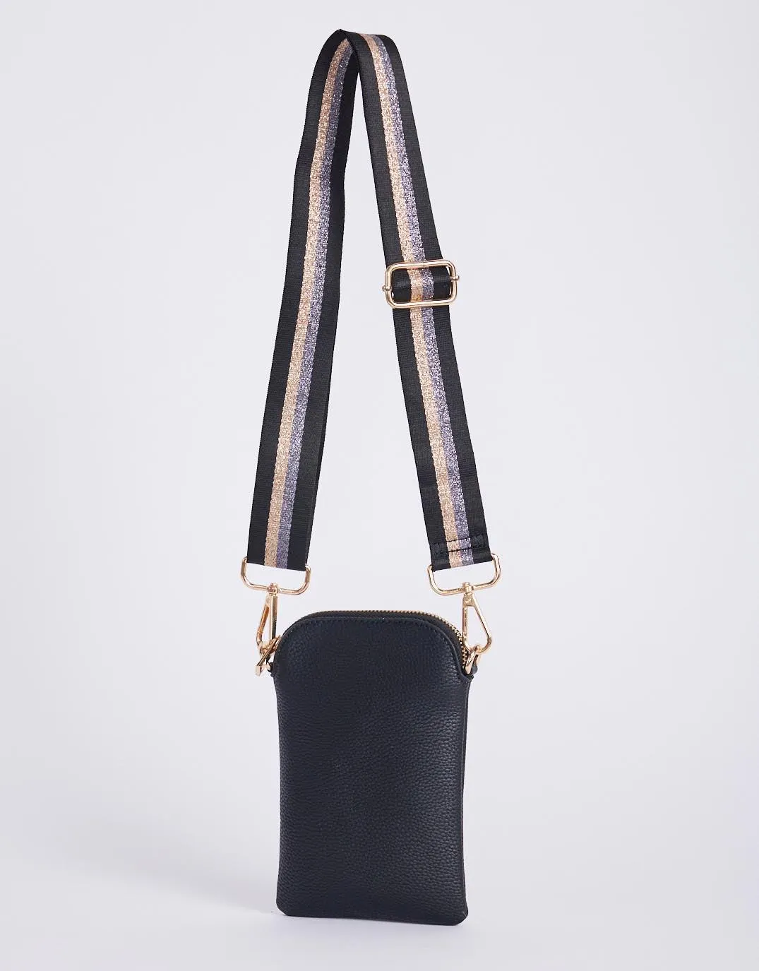 On The Go Bag - Black/Black Lurex Stripe