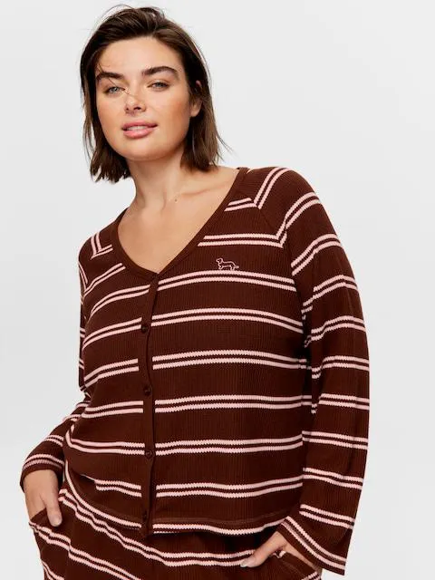 P.A. Plus Waffle Stripe Cardi